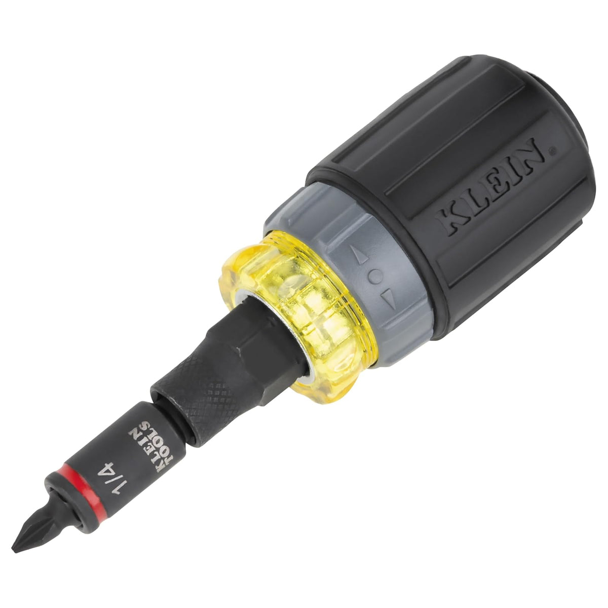 Klein Tools 32561HDRT KNECT - Desarmador de trinquete 7 en 1, clasificación de impacto, corto con puntas Phillips, ranuradas, 3 desarmadores de tuerca, adaptador, juego de 7 piezas
