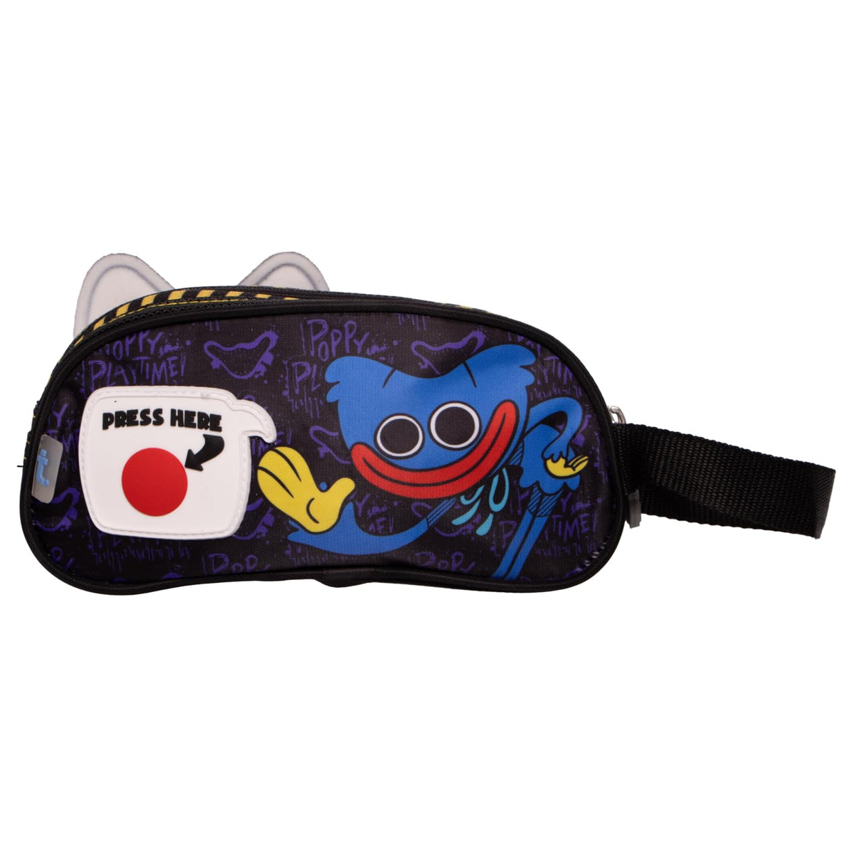 Ruz Lapicera Triple Infantil | Poppy Playtime | 100% Poliéster | Medidas 23 x 10 x 8 cm | Estuche Escolar para niños con Tres Compartimentos y Práctico Cierre de Cremallera para Útiles