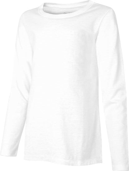 Hanes ComfortSoft Playera de Manga Larga para Niña - Blanco - G