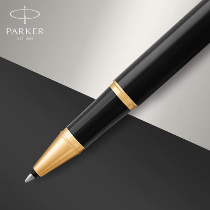 Parker IM Bolígrafo, Negro (Black and Gold), Punta Fina