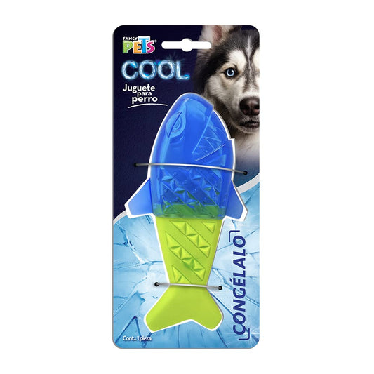 Fancy Pets Juguete Pez Congelable para Perros, Masticable y Refrescante, 1 Pza, Material TPR y Espuma
