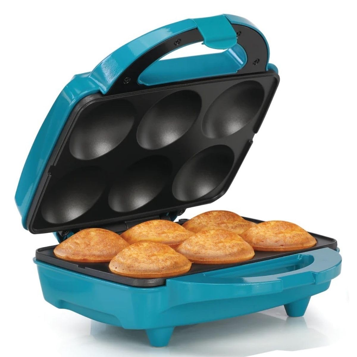 Holstein Housewares HF-09013E - Molde para magdalenas, color azul, Teal/Stainless Steel, 1