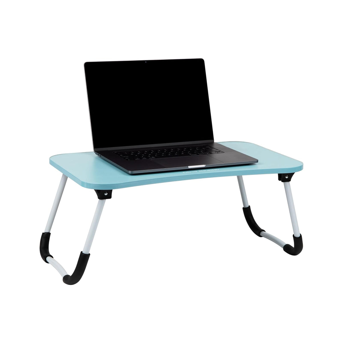 Mind Reader Lap Desk Laptop Stand, Bed Tray, Folding Legs, Couch Table, Portable, MDF, 23.25" L x 13.75" W x 10.5" H, Blue