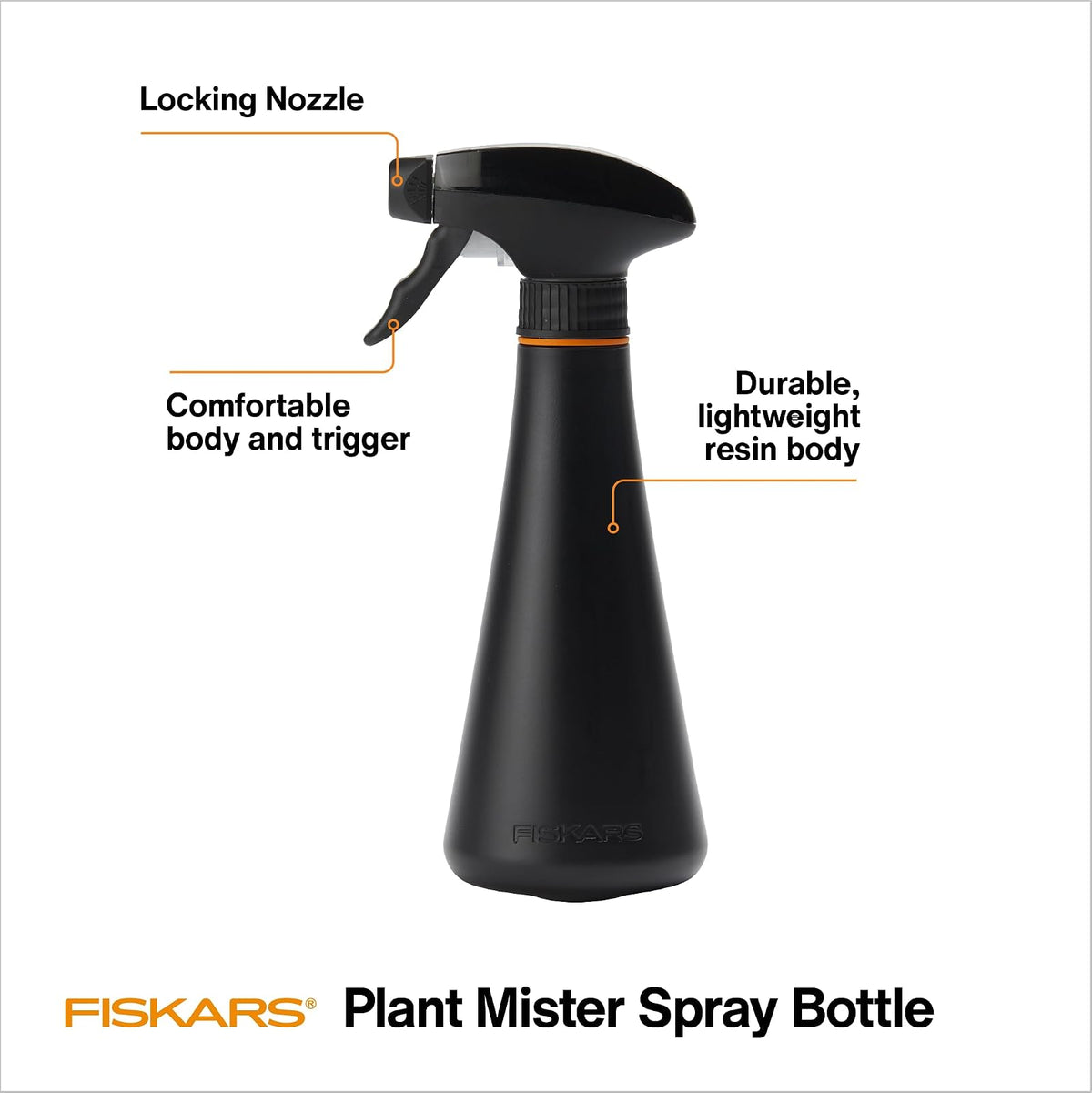 Fiskars Plant Mister - Botella de spray (10 onzas), niebla fina para jardinería en interiores o exteriores y delicadas plantas de interior, fabricada con plástico reciclado ligero y duradero