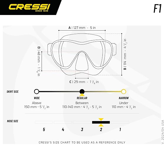 CRESSI Visor F1 Frameless para Snorkeling