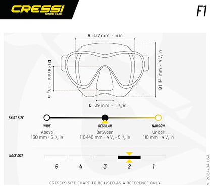 CRESSI Visor F1 Frameless para Snorkeling