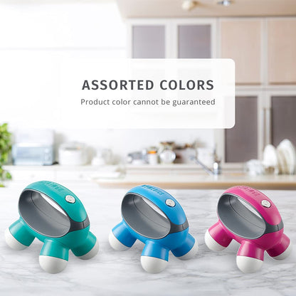 Homedics Mini Masajeador de Mano Quatro con Vibración, Battery Operated (Color puede variar)