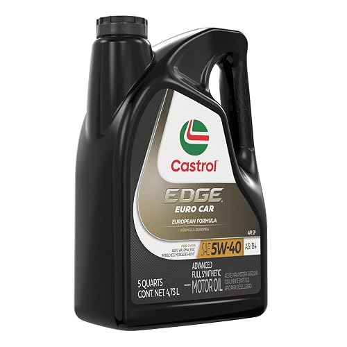 Castrol - Aceite de motor avanzado completamente sintético Edge 5W-40 A3/B4, jarra de 5 cuartos