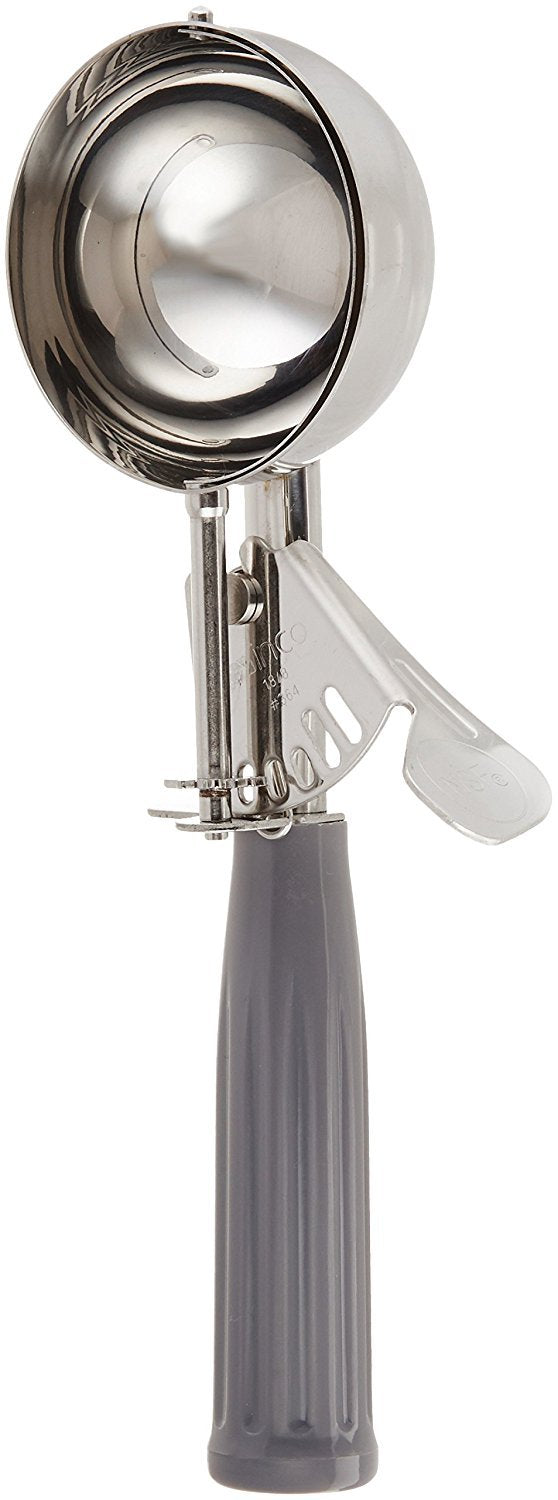 Winco ICD-8 - Cuchara para servir helados, Acero inoxidable y Plástico, Gris (Grey)/Plateado (Silver), Talla 8, 4 oz capacity