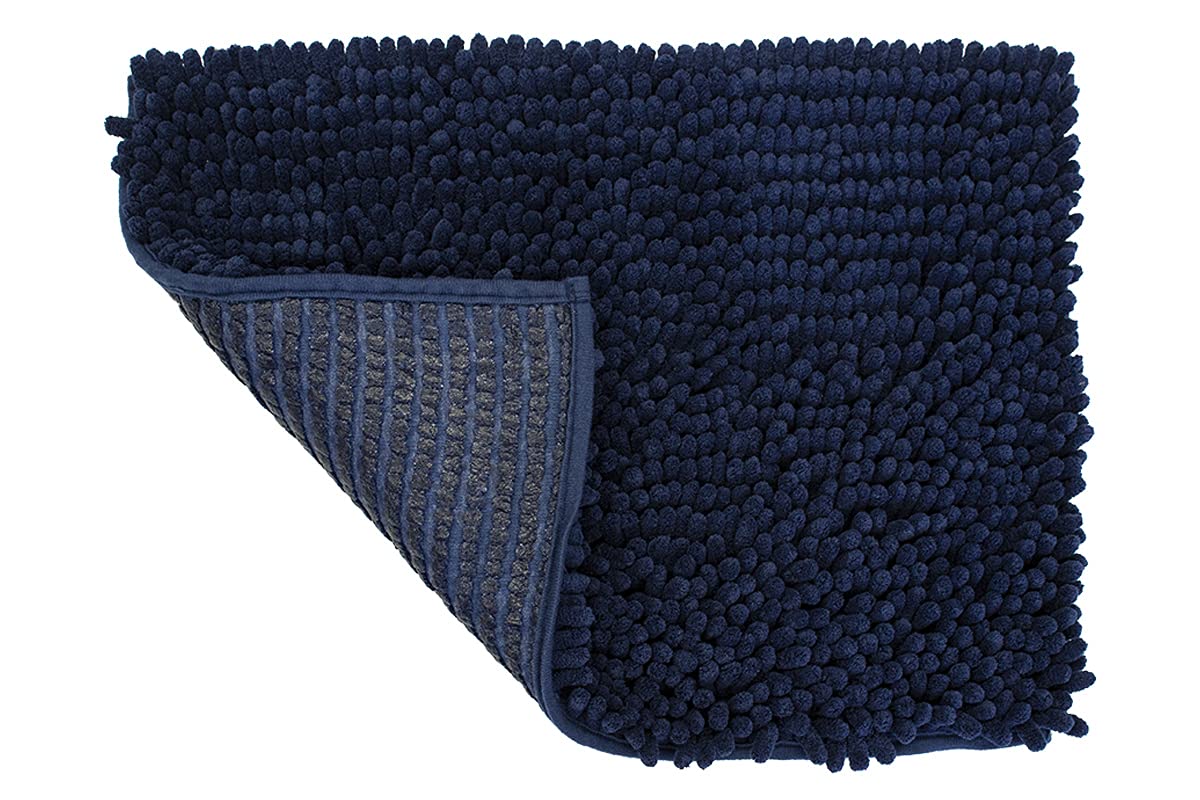 TAPETE DE BAÑO DIB Shaggy Coral Azul Marino 40X60 CM