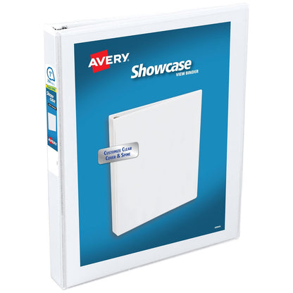 Avery Economy Showcase - Fólder con anillas redondas, 1 unidad, Blanco, 2.54cm (1'') - 2.54cm (1'') - Blanco