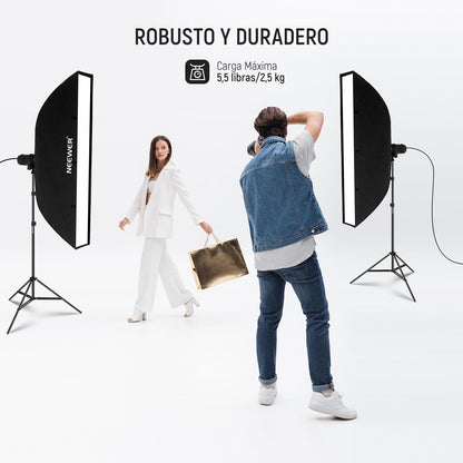 NEEWER Soporte de Luz Fotografica, 7Pies/210cm Aleacion de Aluminio (2 Uds) | Foto Estudio Tripode Stands, para Video, Portrait, Fotografia Iluminacion, para Reflectors, Suave Boxes, Umbrellas