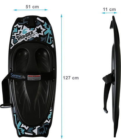 SereneLife - Rodillera Deportiva acuática con Gancho para niños y Adultos, Rodillera con Correa para navegar, Waterboard, arrodillarse, Surf de Rodilla