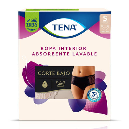 Tena Ropa Interior Lavable Corte Bajo Beige, Talla Chica
