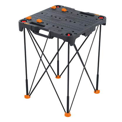 Worx WX066 Sidekick - Mesa de trabajo plegable portátil, todo en uno | Marco de acero ABS de 13 libras; capacidad de peso de 300 libras; patas estables; almacenamiento de plegado rápido
