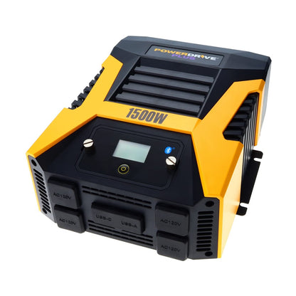 PowerDrive Plus PWD1500P Inversor de Potencia de 1500 W con tecnología inalámbrica Bluetooth(R) y Control Remoto