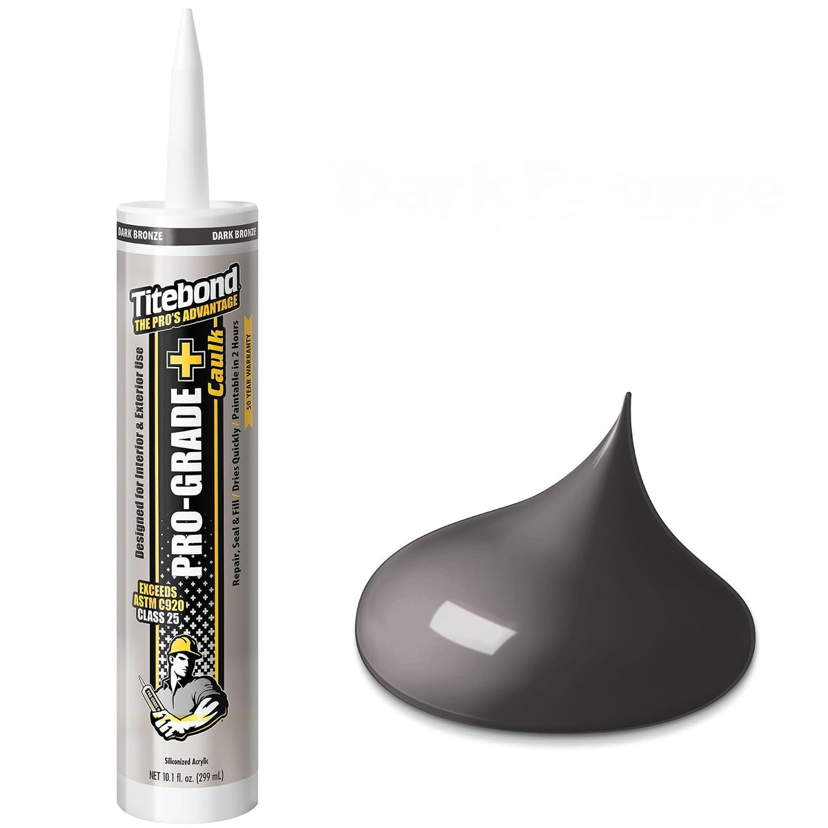Titebond Calafateo Acrílico Siliconado para Interior y Exterior - Bronce oscuro