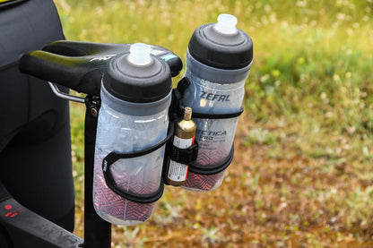 Porta Anfora ZEFAL Triatlón Tri Bottle Cage para 2 anforas y Cartucho CO2 Tecnopolímero/Compuesto Reforzado 1708