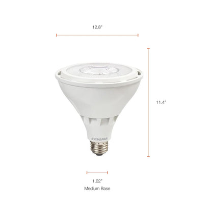 LEDVANCE Sylvania Night Chaser - foco LED PAR38, 250 W = 23 W, 22 años, regulable, superbrillante 2650 lúmenes, clasificación húmeda, 3000 K, blanco, paquete de 2 (41359)