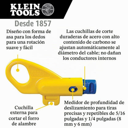 KLEIN TOOLS VDV026-212 | Kit Para Cable Par Trenzado | 6 Conectores RJ45 | Kit de herramientas para instalar cables RJ45, con pinzas para cortar, pelar y ponchar conexiones de red de forma sencilla.