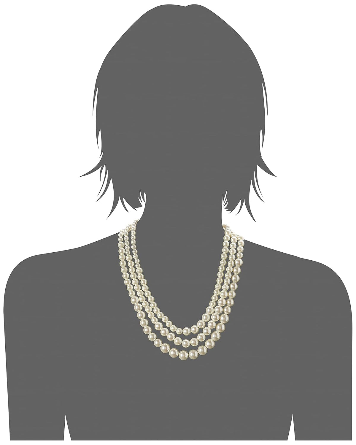 Anne Klein Collar de perlas blancas en tono dorado para mujer