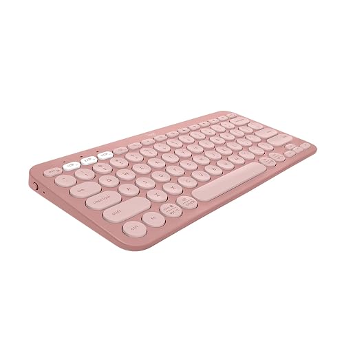Logitech Pebble Keys 2 K380s, Teclado Bluetooth multidispositivo, accesos directos, estilizado y Portable, Easy-Switch, Windows, macOS, iPadOS, Android, ChromeOS - Rosa