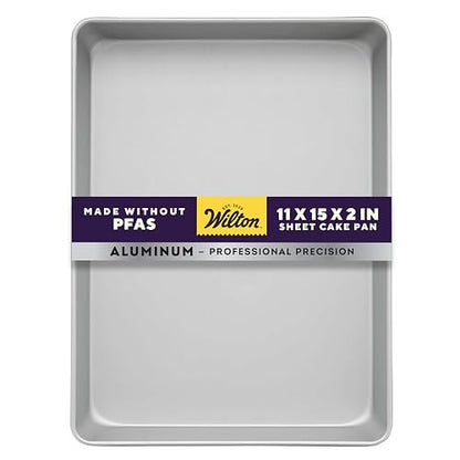 Wilton rendimiento de aluminio sartenes hoja sartenes, Plateado, 27.9 x 38.1 x 5 cms