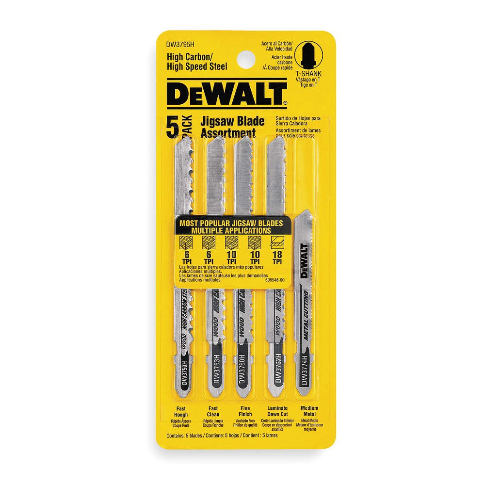 DeWalt DW3795H - Juego de cuchillas para sierra de calar, 5 piezas