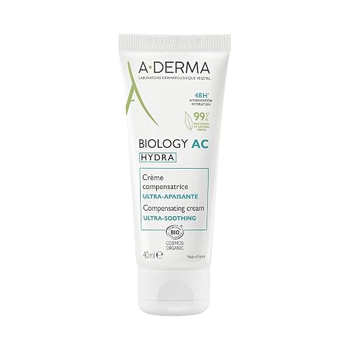 ADERMA, Biology AC Hydra Crema Calmante Compensadora, Hidratación 48H Para Piel Bajo Tratamientos Secantes, 40 ml