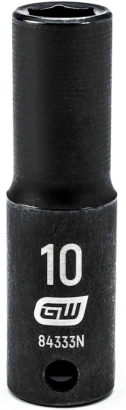 GEARWRENCH 44 Piece 3/8inch Drive 6 Point Impact Socket Set, Standard & Deep, SAE/Metric - 84916N