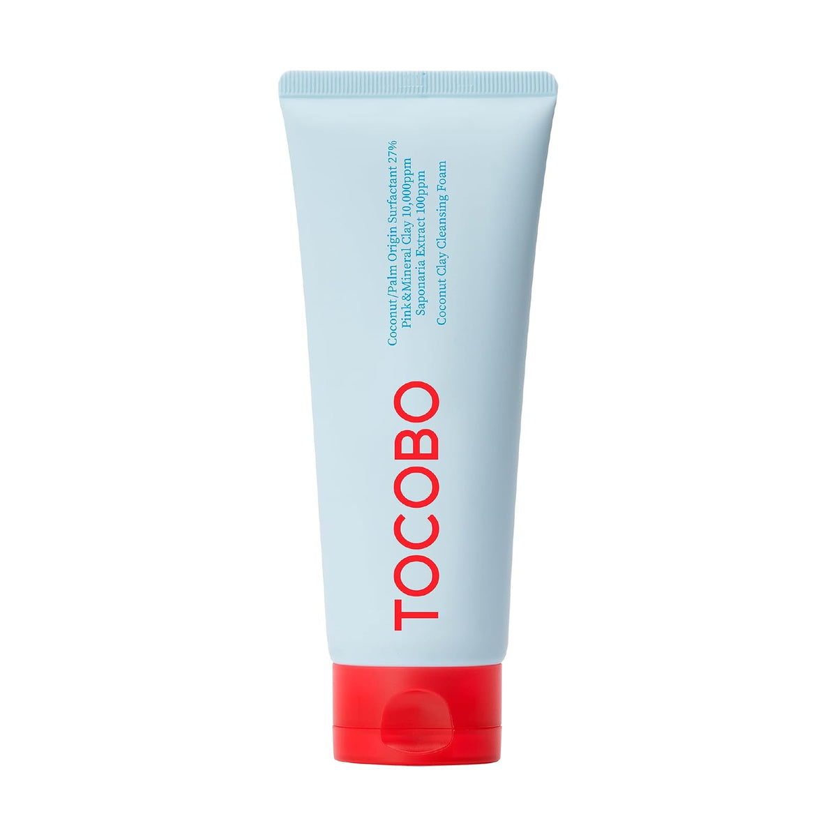 TOCOBO Coconut Clay Cleansing Foam 150 ml – Espuma Limpiadora Facial con Arcilla y Coco – Limpieza Profunda y Equilibrio de Sebo – Apta para Piel Mixta a Grasa
