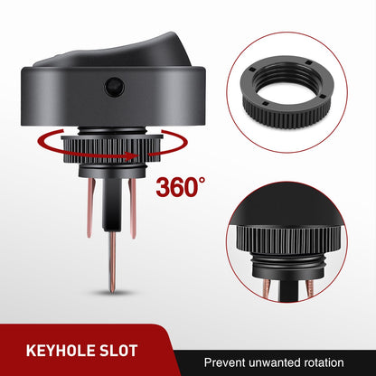 Nilight - 5 interruptores basculantes con iluminación LED, 12 V, iluminados, 30 A, 3 pines, SPST, forma ovalada, 12 mm, orificio, rojo, amarillo, azul, verde, para coche, camión, RV, motocicletas,