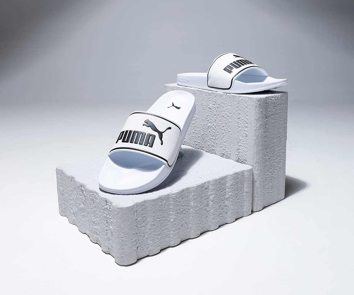 Puma, Sandalias Leadcat 2.0, Unisex, Blanco y Negro, Talla 22