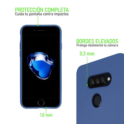 Molan Cano Funda Case de Silicon Suave Protector Acabado Mate para Samsung Galaxy S20 Fe (Azul)