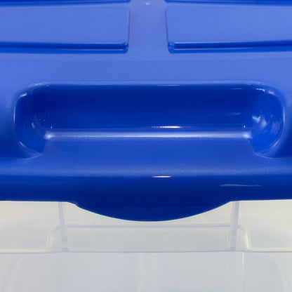 Caja de Almacenamiento 32 L Apilable de Plástico Color Azul