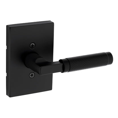 Kwikset Prava Manija para Puerta, Moleteada, Varios Acabados - Mate negro - Maniquí