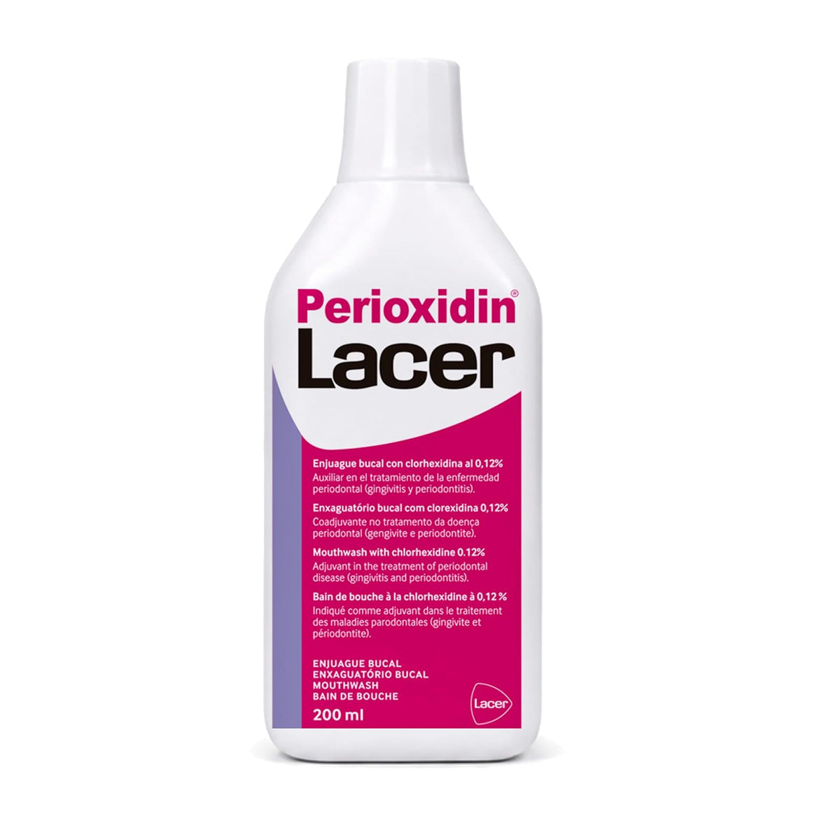 Perioxidin - Lacer Enjuague bucal, 500 ml, paquete de 1