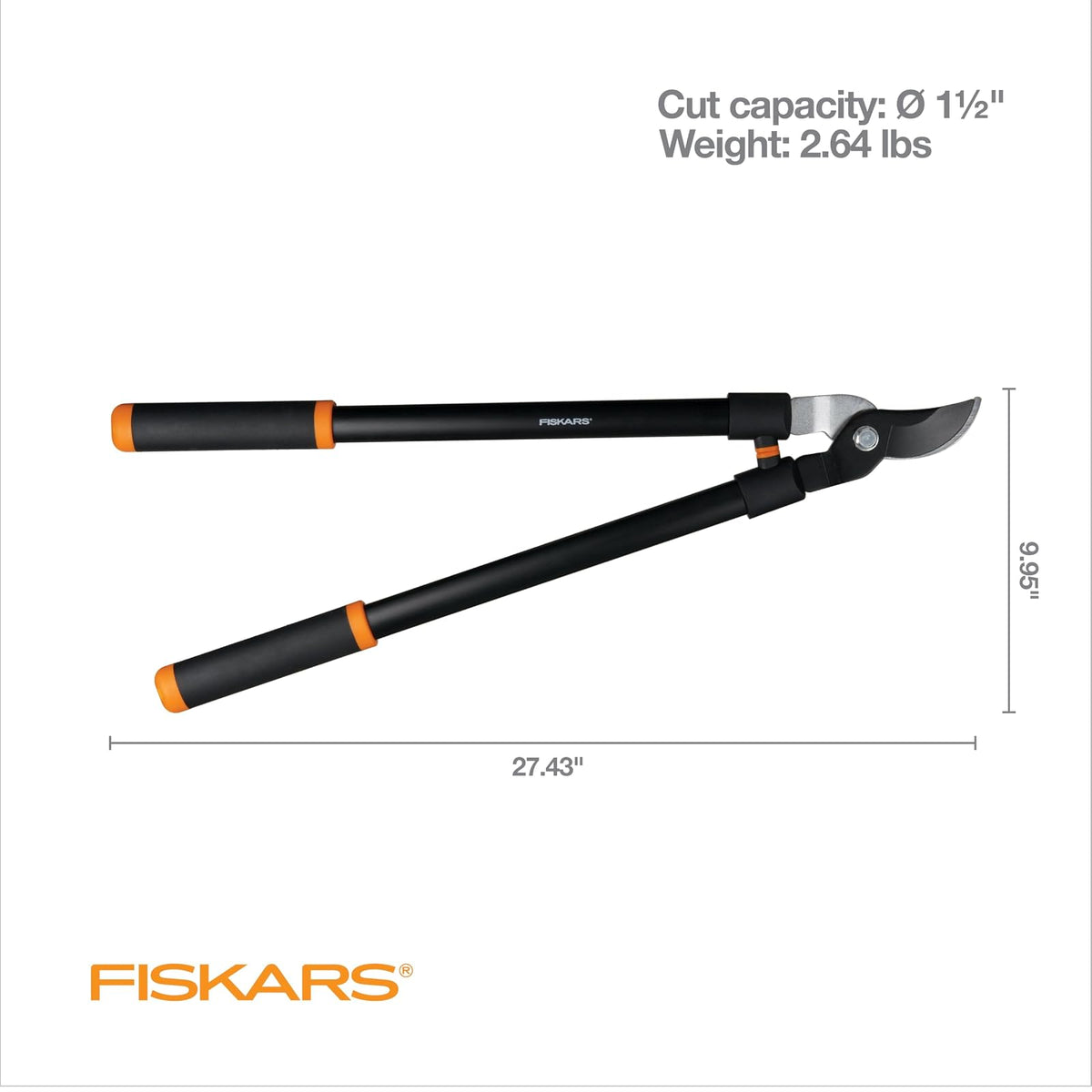 Fiskars 28 Inch Bypass Lopper Black/Orange (391461-1003)