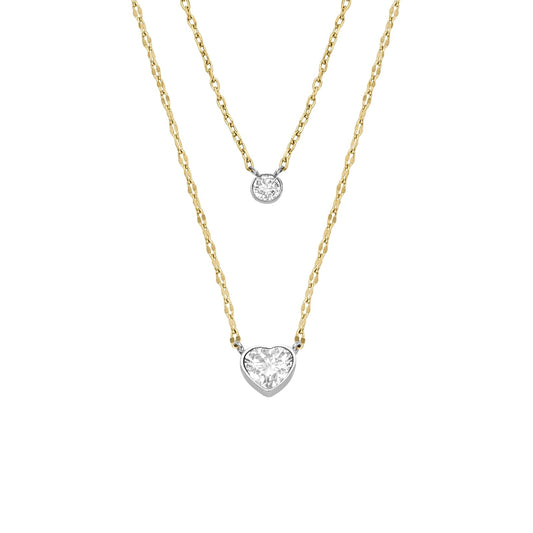 Fossil Locket Collar para Mujer