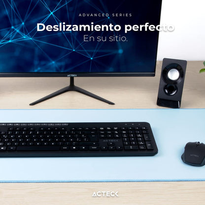 Alfombrilla para Escritorio Vibe Flow MAX MT480 / Superficie Suave Acabado de Tela y Base Antideslizante + 90x40cm Gris Claro Advanced Series