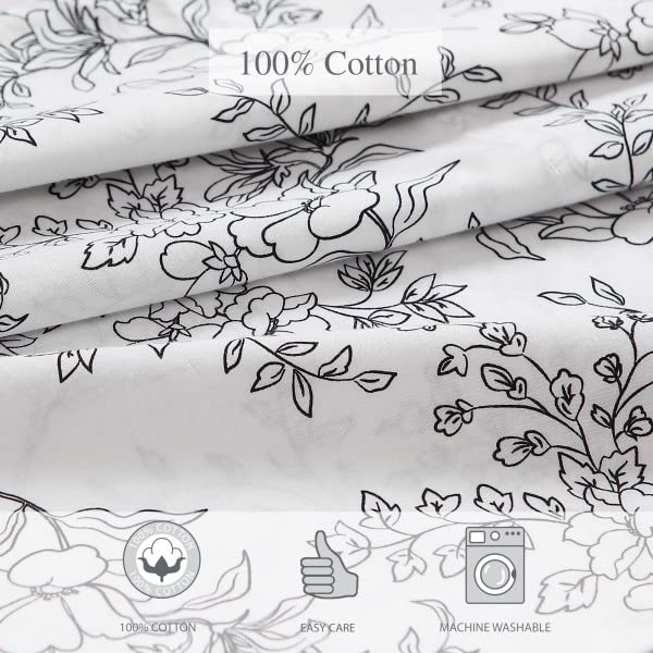 Stone Cottage - Juego de sábanas matrimoniales, Juego de Ropa de Cama de percal de algodón, Juego de Cama Ideal crujiente y Fresco (Hawley Floral, matrimonial)
