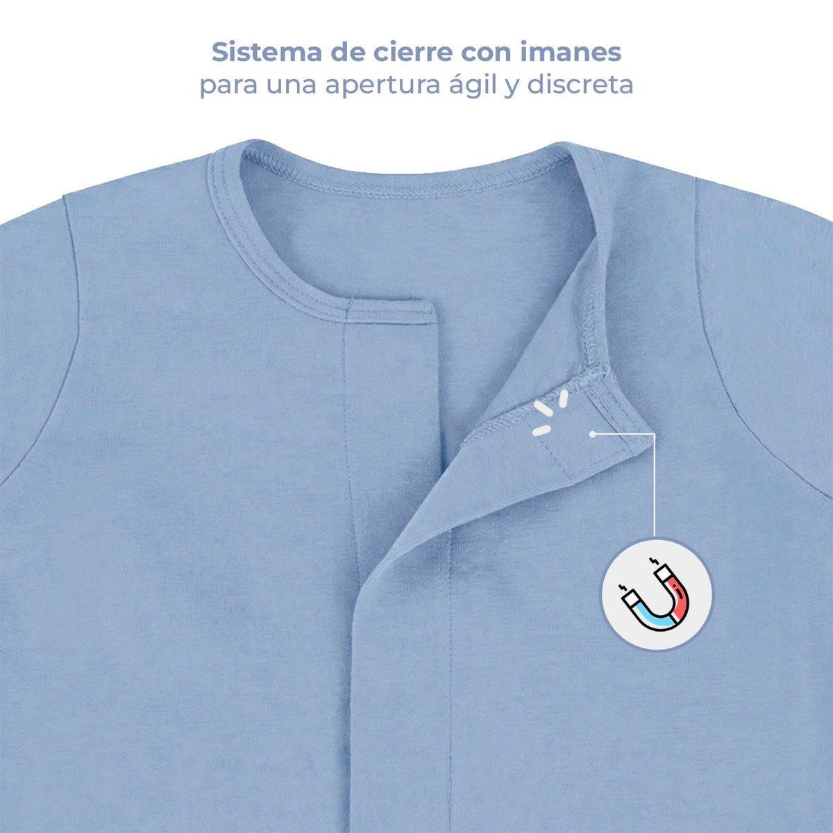 9months Baby Mameluco para Bebé Niña y Niño con Imanes Cierre Magnético Pañalero Manga Larga Algodón Suave Sin Pies Doblez Reversible Pijama Cómoda Mamelucos 4300-A