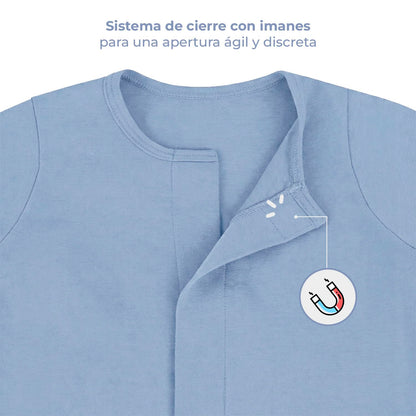 9months Baby Mameluco para Bebé Niña y Niño con Imanes Cierre Magnético Pañalero Manga Larga Algodón Suave Sin Pies Doblez Reversible Pijama Cómoda Mamelucos 4300-A
