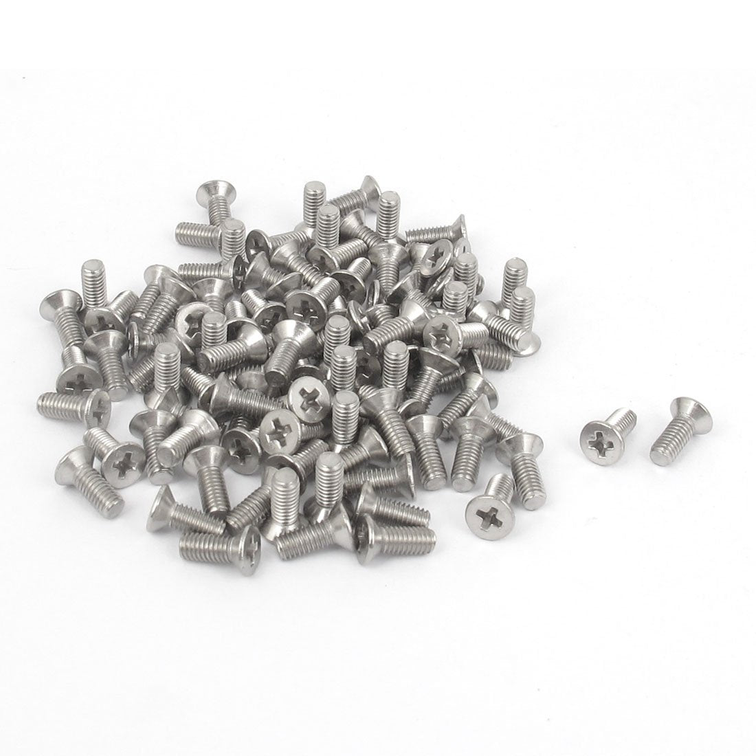 Uxcell a15101300ux0191 - Tornillos de cabeza plana Phillips M3 x 8 mm (100 unidades)