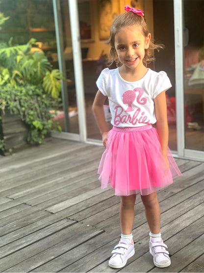 Conjunto Falda + Top Barbie Coleta