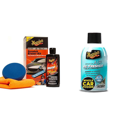 Meguiar's Kit para Remover Rayones Localizados, Negro, G190200 - Borrador + Superficie,G16402