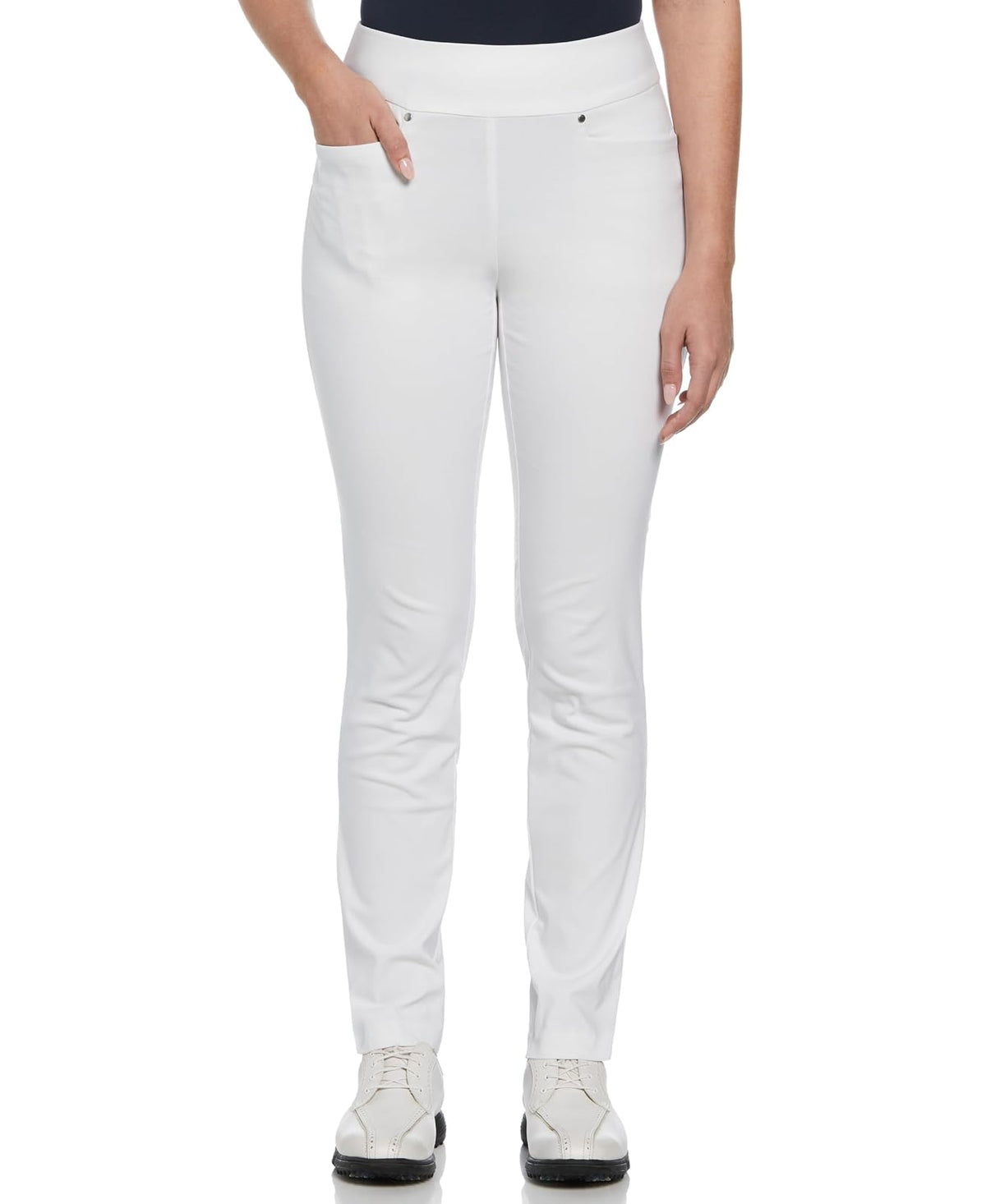 PGA TOUR Motionflux Pantalón de Golf para Mujer - M - Blanco brillante