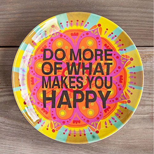 Natural Life MPLT027 Plato de melamina, tamaño Mini, Do More Happy