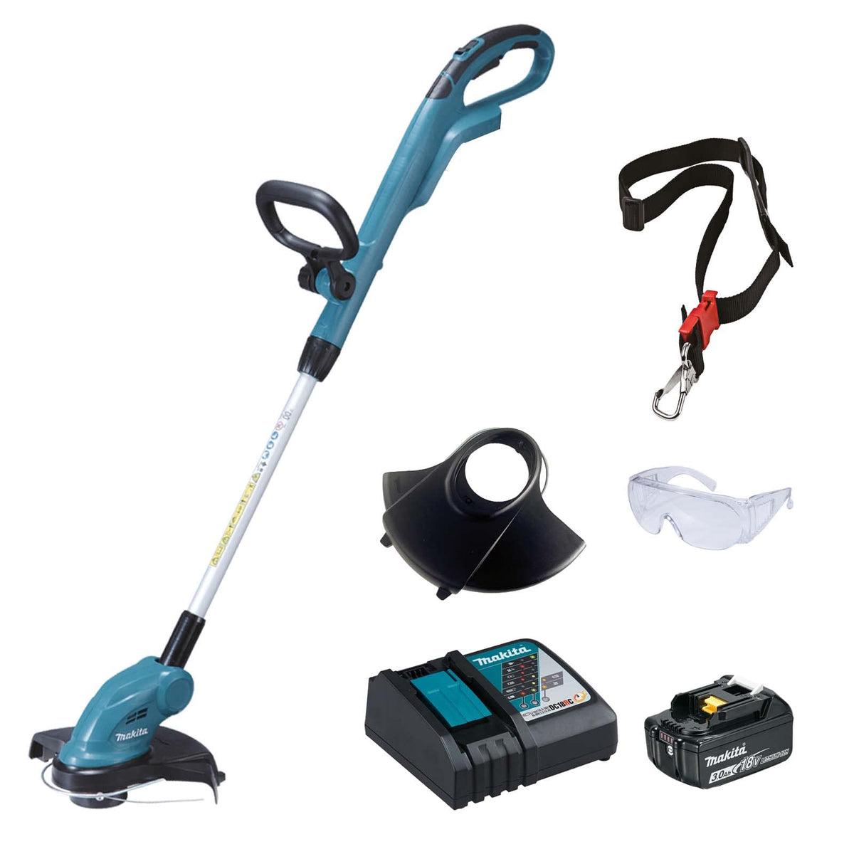 Makita Desbrozadora Inalambrica 18v + cargador DC18RC + bateria 3.0Ah 18v