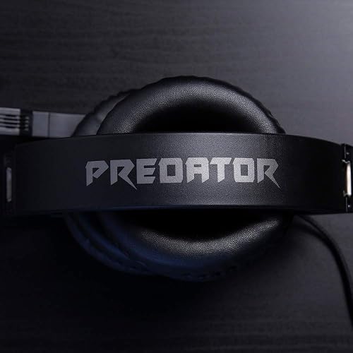 acer Predator Galea 311, tecnología de Audio TrueHarmony, Diseño de Diadema Plegable para Videojuego, Bocinas de 50 mm con almhoadillas de Espuma Suave y micrófono omnidireccional